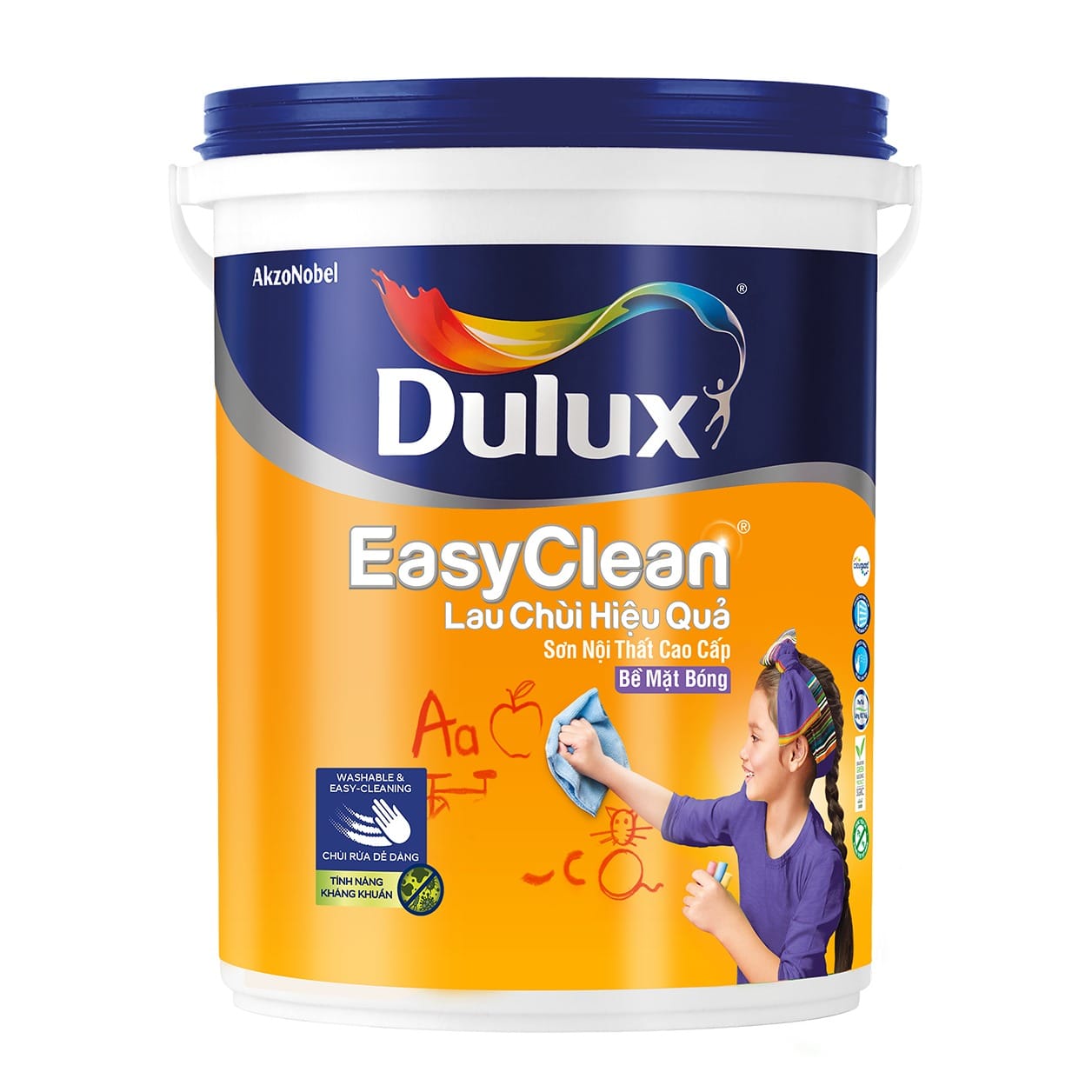 Dulux Easyclean Lau Chùi Hiệu Quả Bề Mặt Bóng